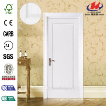 JHK-001 Bom Customized FSC Certificado Whiter Primer Flush Solid Wooden Door